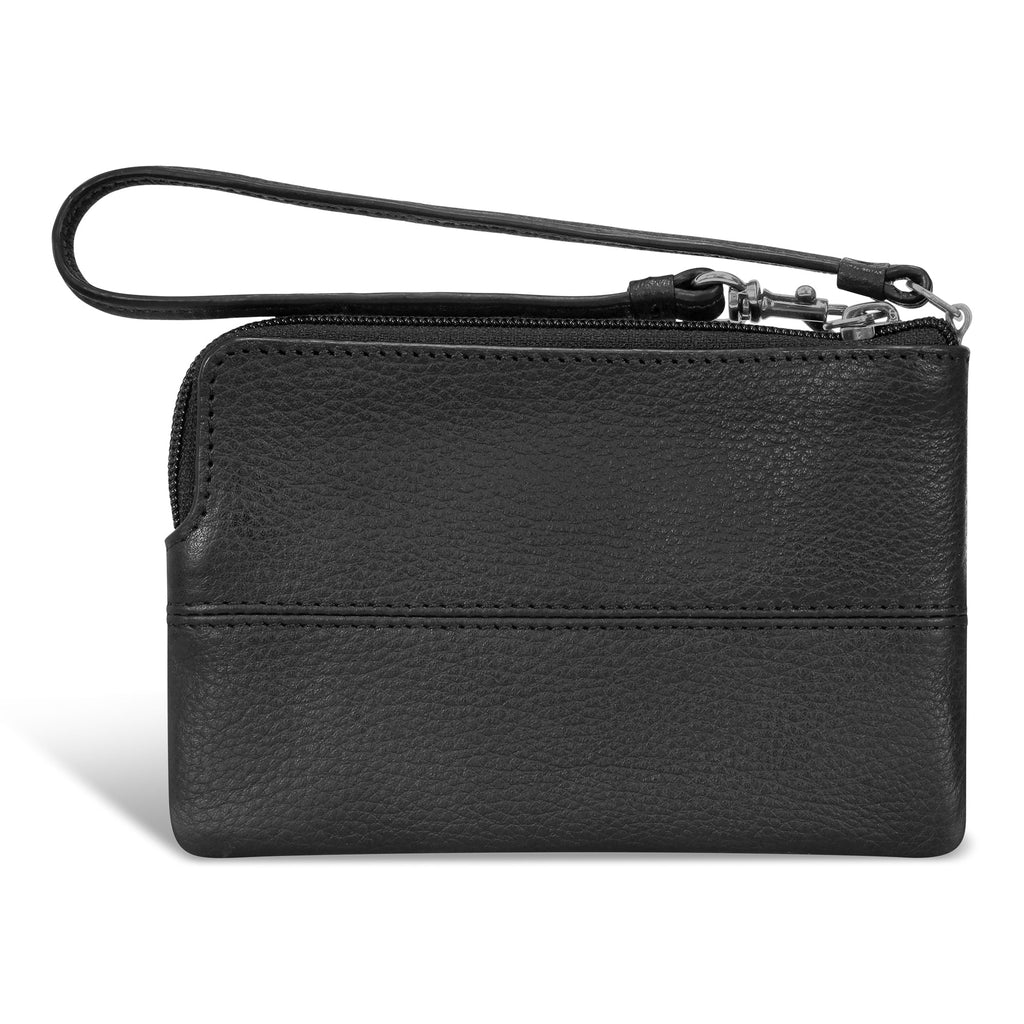 Onyx / Leather Wristlet
