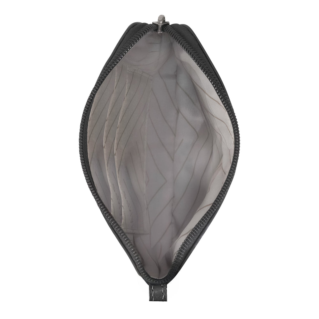 Onyx / Leather Wristlet