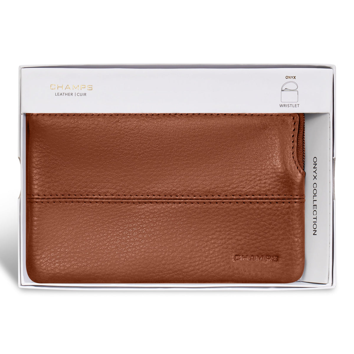 Onyx / Leather Wristlet