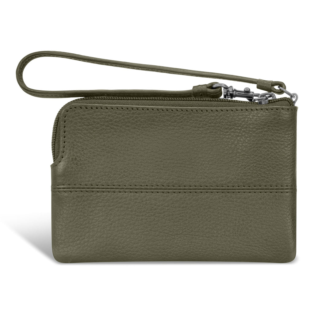 Onyx / Leather Wristlet