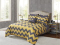 Wonder Home 100% Cotton Printed Travis 4 Piece Duvet Cover Set - Queen
