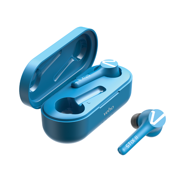 Veho Stix II True wireless earphones - Aqua Blue