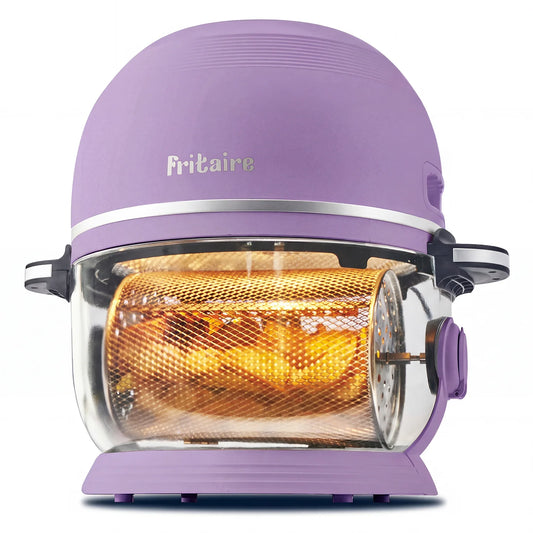 Fritaire Self-Cleaning Glass Bowl Air Fryer - Purple