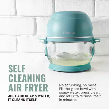 Fritaire Self-Cleaning Glass Bowl Air Fryer - Green